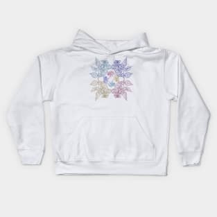 Geometrtic beautiful colorful floral design Kids Hoodie